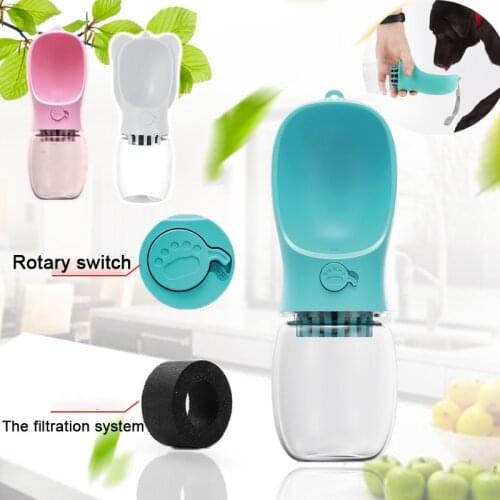 350/550ml Pet Outdoor Traveling Cup Activated Carbon Filter Cats And Dogs Travel Water Bottle Pet Supplies Portable Water Bottle