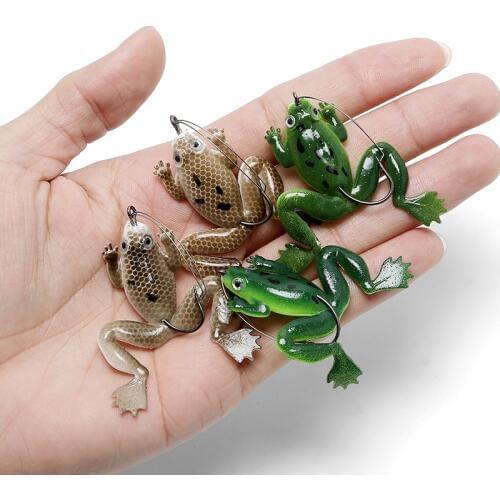 2020 4Pcs/ Lot 6Cm 5.2G Fishing Lure Suspending Pack Rubber Soft Lure Frog Lure Lures Wobblers Silicone Bait For Fishing Smell