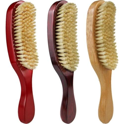 Wood Handle Hair Brush set Hard Boar Bristle Combs Styling For Men Women Hairdressing Hair Styling Beard Comb Brush Straight