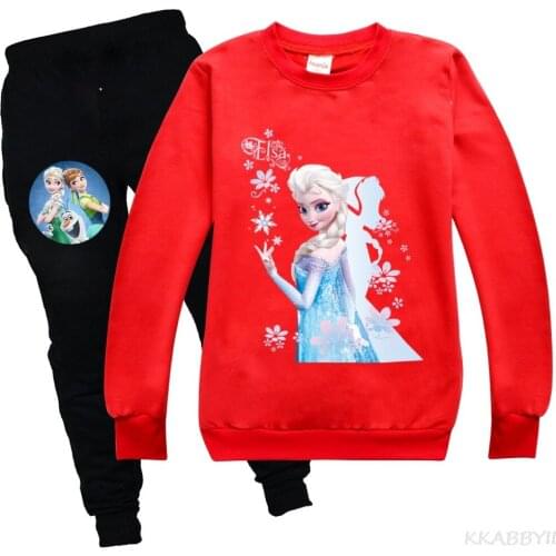 Baby Girls Clothing Set Children Fashion Frozen Olaf Costume Kids Hoodies Long Sleeve Sweatshirt+Pants Sport Tracksuit