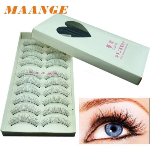 Magical New 10 Pairs Natural Fashion Eyelashes Eye Makeup Handmade Long False Lashes Sparse New Drop Shipping feb27 hh22-23