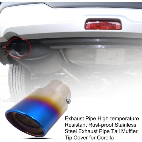 Exhaust Pipe High-temperature Resistant Rust-proof Stainless Steel Exhaust Pipe Tail Muffler Tip Cover for Corolla Accessories