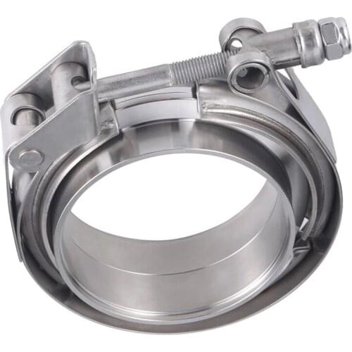 High quality hand polished 304 stainless steel 5 inch male female flange v band clamp assembly
