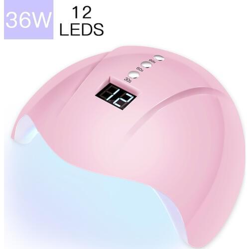 WEVILI 36W LED Lamp For Nail With LCD UV Lamp For Gel Nails Polish Nail Dryer For Manicure Sun Light 30s/60s/99s USB Connector