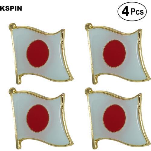 Japan Flag Pin Lapel Pin Badge Brooch Icons 4pcs