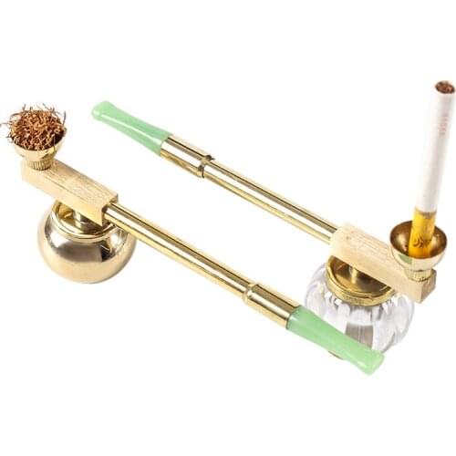 1pcs Smoking Water Pipe metal health cigarette brass cigarette water filter gift Promotion