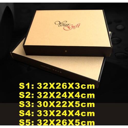 23 sizes choose, S1- S5 size , good gift kraft paper box , packing clothes box, mail box for you webshop open link choose size