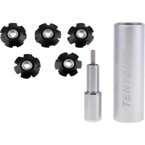 5x Alloy Bike Ahead Headset Threadless Fork Star Fangled Nut & Insert Tool