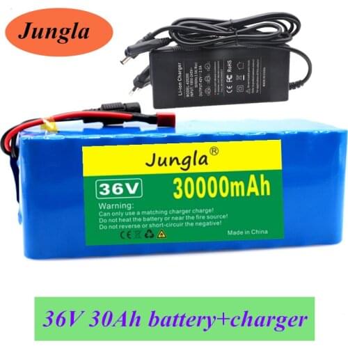 36V battery 10S4P 30Ah 36V 18650 battery pack 500W 42V 30000mAh for Ebike electric bicycle with BMS + 42V charger
