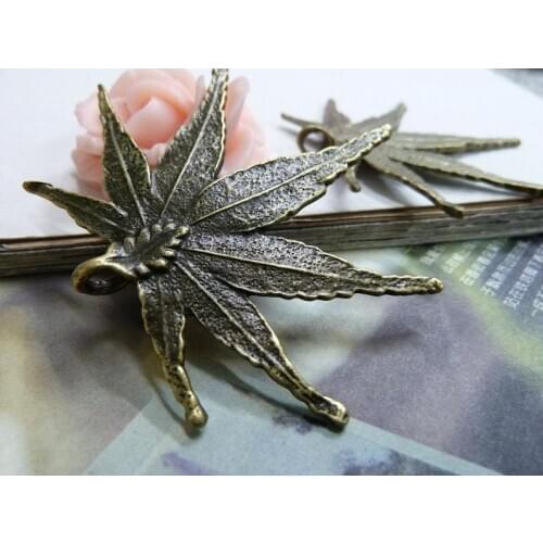 Wholesale DIY accessories Ancient bronze leaves big c942 52* 60mm diy accessories free shipping