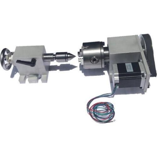 Cnc machina 4th axis 3 jaw 100mm chuck dividing head