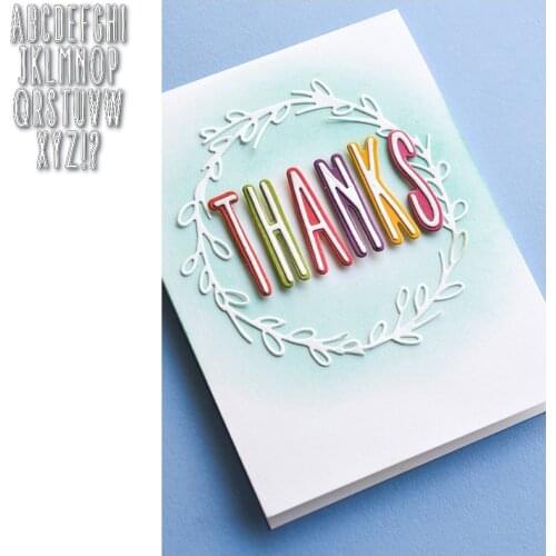 English Letter Combination Metal Cutting Dies Scrapbook Diary Decoration Stencil Embossing Template DIY Greeting Card Make Album