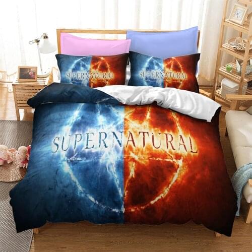 3D Printed TV Series Supernatural Duvet Cover Set Twin Full Queen King Bedding Set Quilt Cover Set Home Textile for Young Boys
