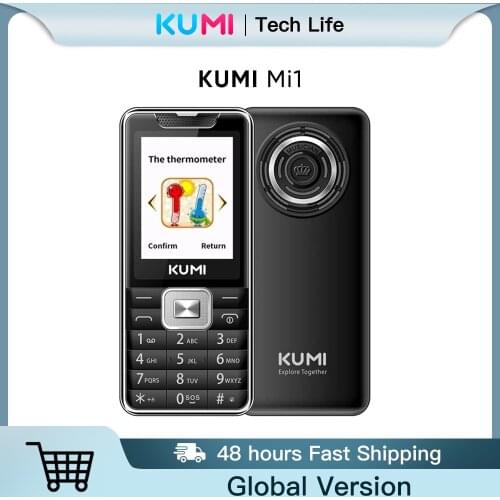 KUMI Infrared Thermometer Unlocked FeatureType-C/Android Plug Mobile Phone Digital Flashlig Senior Card Cellphone Bluetooth SIM