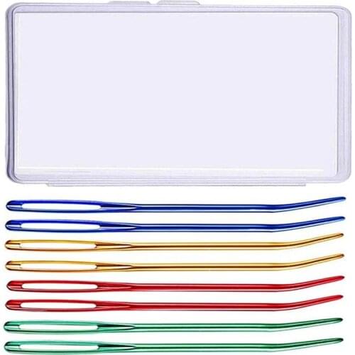 LMDZ Yarn Needle,Weaving Needle Tapestry Needle Bent Needles for Crochet Large Eye Darning Needles with Storage Box for Knitting