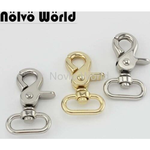 Nolvo World 5-20-100pcs 4 colors 56*25mm metal strap buckle for bags,horse rope lobster clasp swivel snap hook accessories