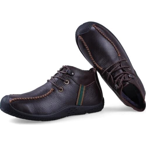 2020 new winter mens boots winter shoes warm plush fur snow boots mens ankle boots mens winter boots retro style