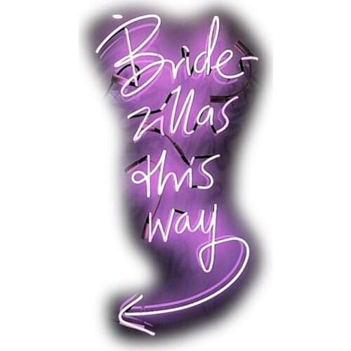 Neon Sign 10 kv For Bride Zilla This Way Decor Neon Light Lamp Wedding Love Display Wall Signs Beer Bar Pub Home Bedroom Arcade