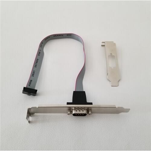 Low profile & Normal Bracket Serial DB9 RS232 9pin 9p Com Port host case Cable