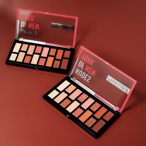 Eyeshadow Palette 16 Colors Lasting Non-smoothing Shimmer Beauty Eye Shadow Powder Waterproof Natural Eye Makeup Cosmetic QBMY