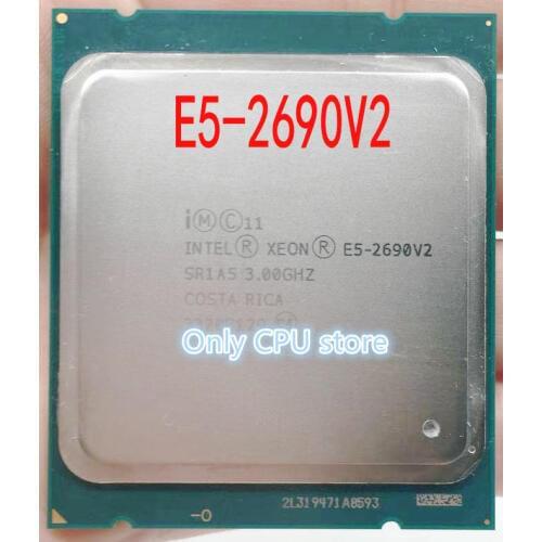 For Intel E5-2690v2 E5-2690 V2 Processor SR1A5 3.0Ghz 10 Core 25MB Socket LGA 2011 Xeon CPU E5 2690 V2