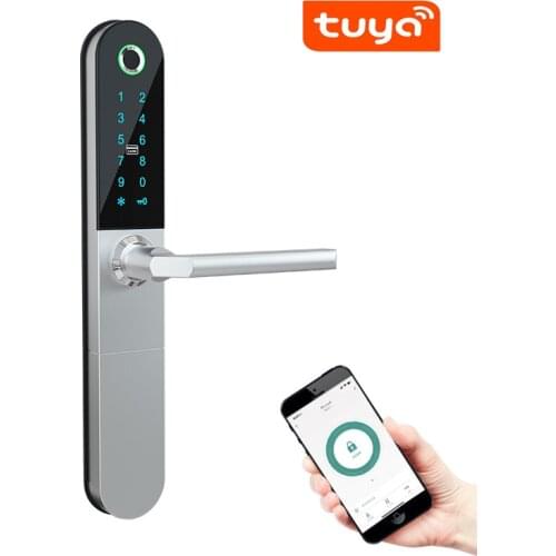 Tuya APP Remote Control Bluetooth-compatible Smart Fingerprint Password Code Number Lock For Indoor Home Used