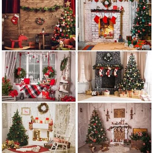 Christmas Wooden Board Window Photocall Snowman Baby Gift Photography Backdrop Photographic Backgrounds for Photo Studio