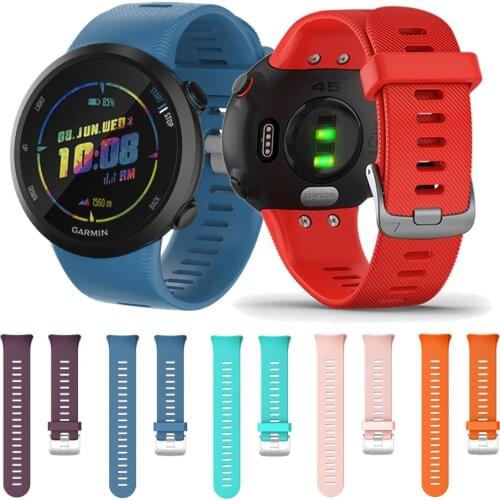 Silicone Sport Strap Replacement Wrist Band For Garmin Forerunner 45s / 45 Smart Bracelet Watch Band For Forerunner45 45S Correa