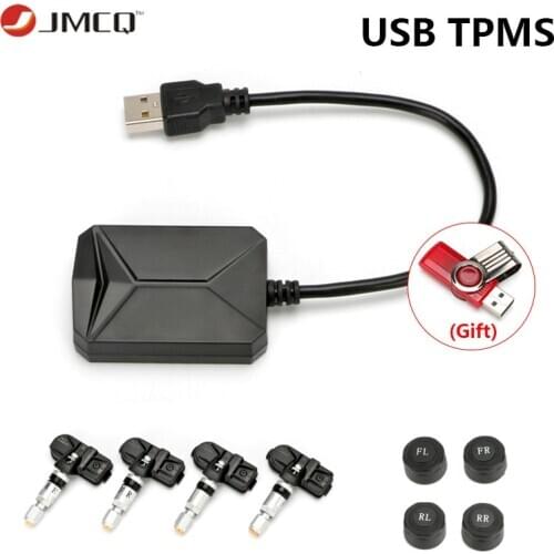JMCQ USB Android TPMS Tire Pressure Monitoring System Display for Android Car DVD Radio Multimedia Player With 4 sensors