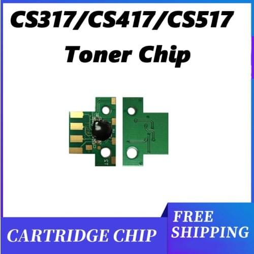 Compatible toner chip for Lexmark CS317 CS317dn CS417 CS417dn CS517 CS517de CX317 CX317dn CX417 CX417de CX517 CX517de toner chip