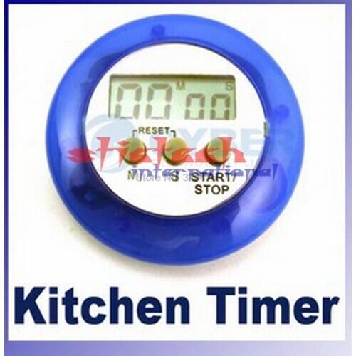 By dhl or ems 100pcs LCD Digital Kitchen Countdown Timer Alarm with Stand White Kitchen Practical Cooking Timer Alarm Clock