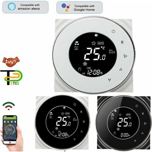 EU Automatic Refrigeration and Heating Thermostat WIFI for RS485 Remote Protocol 2P/4P Fan Coil Unit Temperature Controller