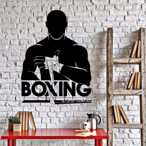 YOYOYU Boxing A Vinyl Wall Stickers Boxer Fighter Teens Fight Club Removeable Decal Livingroom Bedroom Decoration Poster ZX365