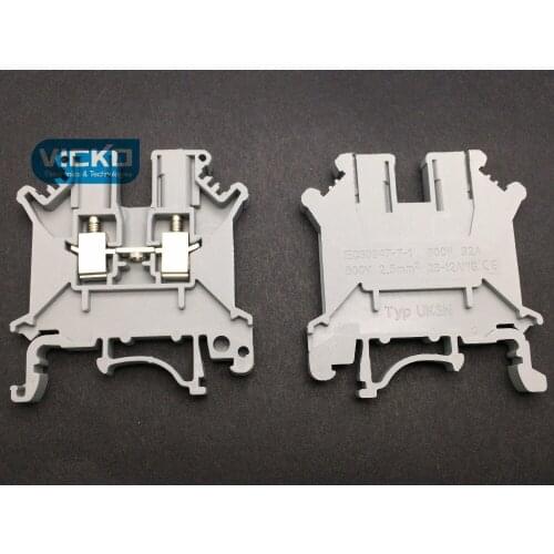 [VK] UK-3N copper UK3 square terminals UK3N 28-12AWG 800V 32A 100PCS/LOT