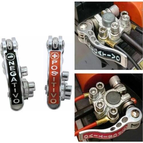 1pair Toolless Quick Disconnect Battery Main Cable Clip Sub-connection Connectors Car Battery Parts Terminal Post Shut-off T1S8