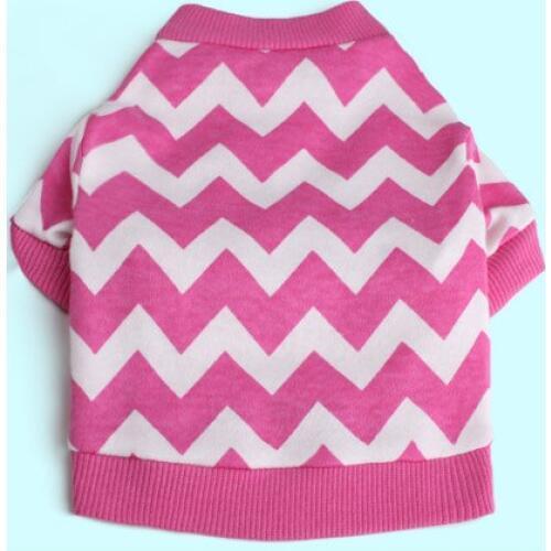 1pcs dogs cats fashion wave pattern t shirt clothes doggy spring summer vest clothing puppy t shirts XS S M L