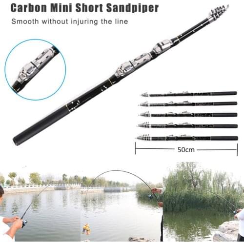 1PCS carbon fiber 1.8m/2.1m/2.4m/2.7m/3.0m/3.6m throwing rod telescopic ultra-light mini short rocky rod fishing rod rocky