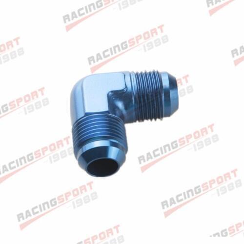 12AN AN12 To AN-12 12AN 90 Degree Flare Union Fuel Fitting Adapter Male Black/BLUE