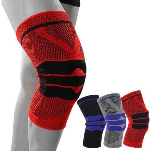 2 pcs=1 Pair Basketball Kneepads Spring Support Silicone Collision Protector Brace Sports Fitness Knee Safety Protection Gear