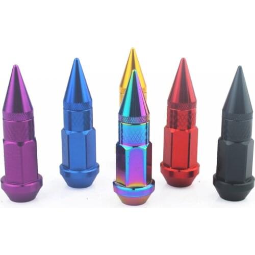 20Pcs M12x1.25 / M12X1.5 Racing Aluminium alloy Wheel Lug Nut Screw Spikes Wheel Nuts Style AF-BLOX750DJT