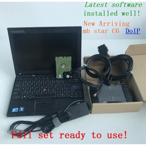 2020 newest scanner mb star c6 HDD software diagnostic tool CAN DOIP Protocol with laptop x201 I7 8G large ram fullset ready use