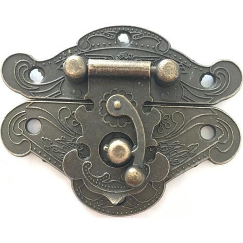 66mm*52mm Jewelry Wooden Case Box Lock,Hardware Antique Bronze Hasp Locks
