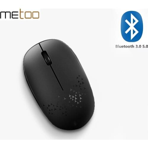 Metoo Wireless Bluetooth Silent Mouse Ultra-thin Ergonomic Portable Optical Mouse For tablets laptops and mobile phones