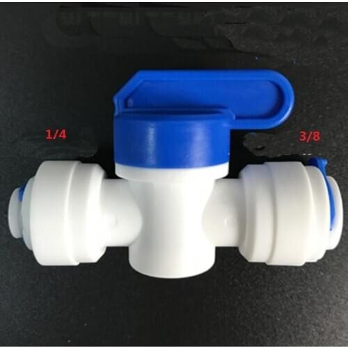 Water Filter Parts Ball Valve 1/4" to 3/8"