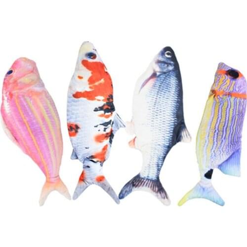 Electronic Pet Cat Toy USB Charging Simulation Electric Moving Floppy Fish Cats Biting Chewing Toy For Cat Toys Interactive Dog