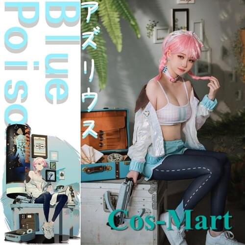 Hot Game Arknights Blue Poison Cosplay Costume Shoal Cute Combat Uniform Female Activity Party Role Play Clothing S-XL New