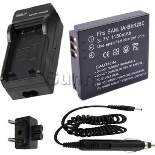 IA-BH125C, BH125C Battery + Charger for Samsung HMX-R10, HMX R10, HMX-R10BN, HMX R10BN HD Flash Memory Camcorder