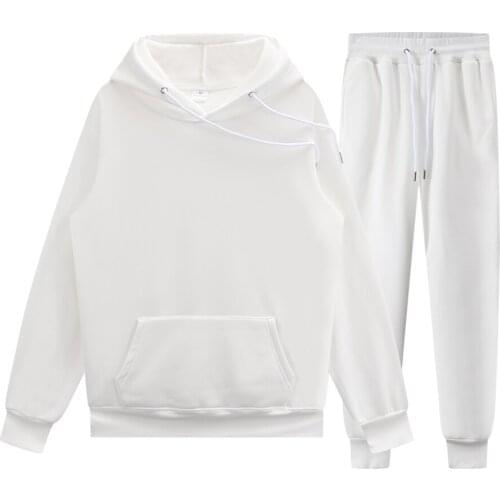 Brand Men Womens Hoodies Pants Set Autumn Long Sleeve Oversized Sportwear Tracksuits Tops Pants Suit Female Hooded Sweatshirt