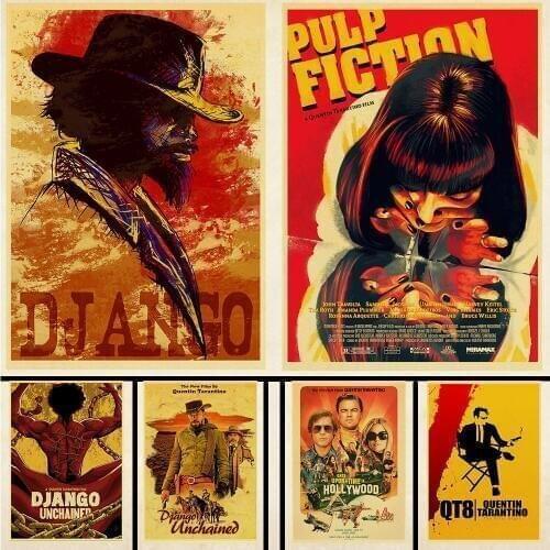 Quentin Tarantino Movie Kill Bill Inglourious Basterds The Hateful Eight Poster High Quality Kraft Paper Home Room Decor