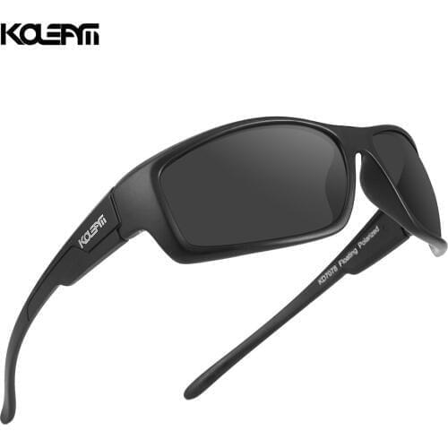 KDEAM LUXURY Floating Sunglasses Polarized men Eyewear wrap-style shades Women UV400 protection Black lens KD7078